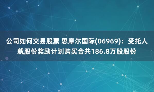 公司如何交易股票 思摩尔国际(06969)：受托人就股份奖励计划购买合共186.8万股股份